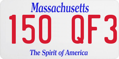 MA license plate 150QF3