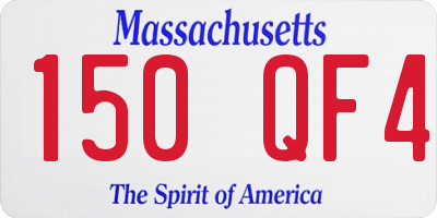 MA license plate 150QF4