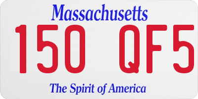 MA license plate 150QF5