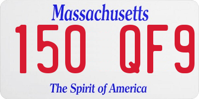 MA license plate 150QF9