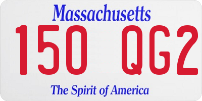 MA license plate 150QG2