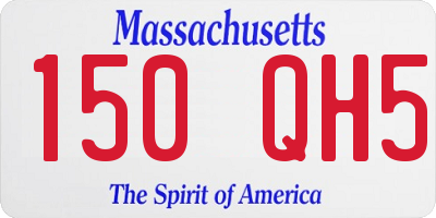 MA license plate 150QH5
