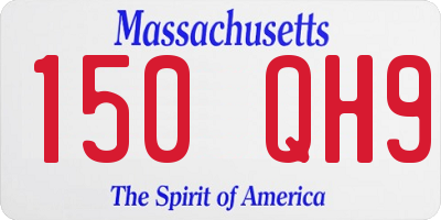 MA license plate 150QH9