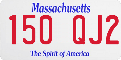 MA license plate 150QJ2