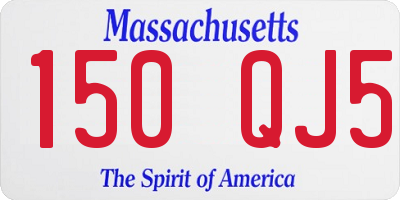 MA license plate 150QJ5