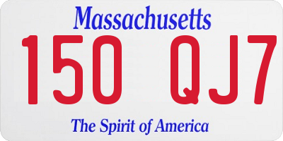 MA license plate 150QJ7