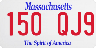 MA license plate 150QJ9