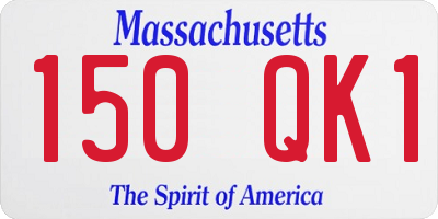 MA license plate 150QK1