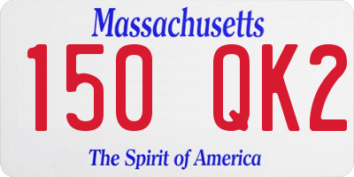 MA license plate 150QK2