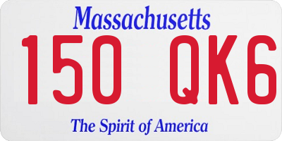 MA license plate 150QK6