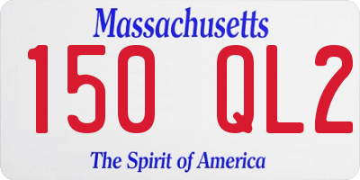 MA license plate 150QL2