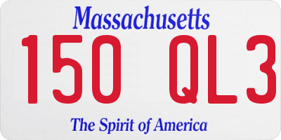 MA license plate 150QL3