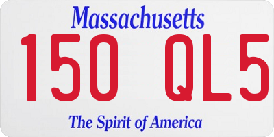 MA license plate 150QL5