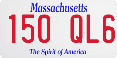 MA license plate 150QL6