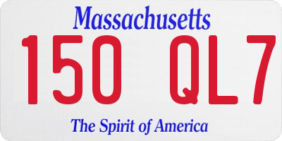 MA license plate 150QL7