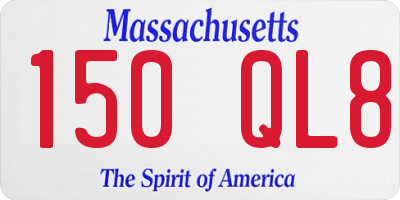 MA license plate 150QL8