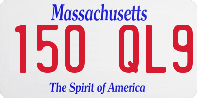 MA license plate 150QL9