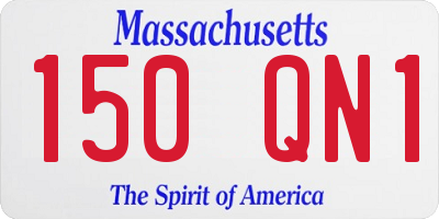 MA license plate 150QN1