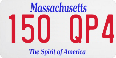 MA license plate 150QP4