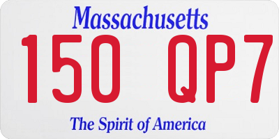 MA license plate 150QP7