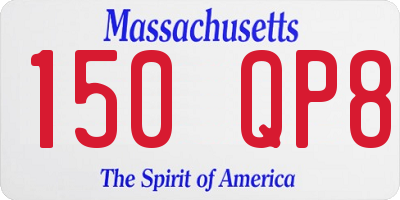 MA license plate 150QP8
