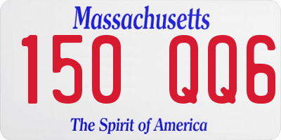 MA license plate 150QQ6
