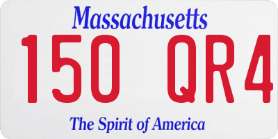 MA license plate 150QR4