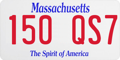 MA license plate 150QS7
