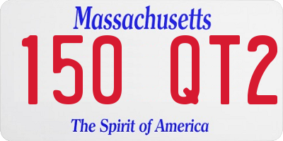 MA license plate 150QT2