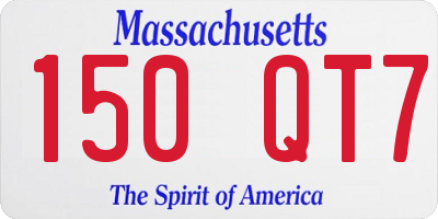 MA license plate 150QT7