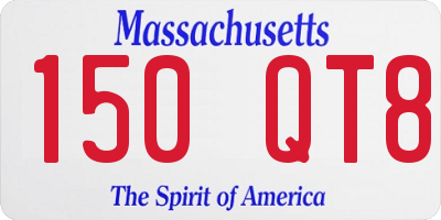MA license plate 150QT8