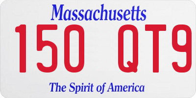 MA license plate 150QT9