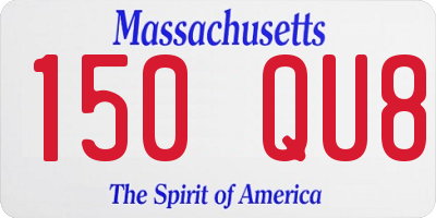 MA license plate 150QU8