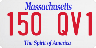 MA license plate 150QV1