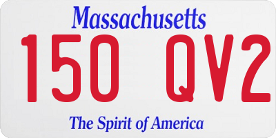 MA license plate 150QV2