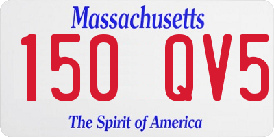 MA license plate 150QV5