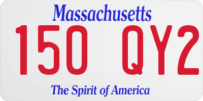 MA license plate 150QY2