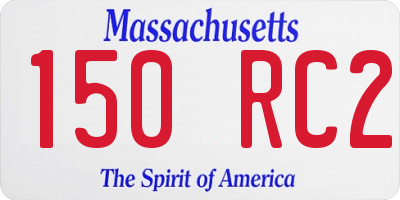 MA license plate 150RC2