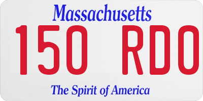 MA license plate 150RD0