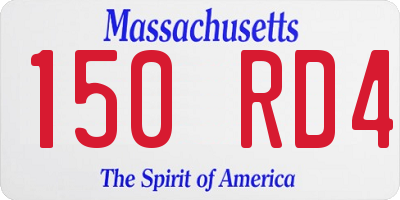 MA license plate 150RD4