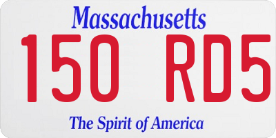 MA license plate 150RD5