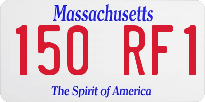 MA license plate 150RF1