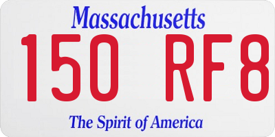 MA license plate 150RF8