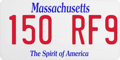MA license plate 150RF9
