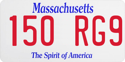 MA license plate 150RG9