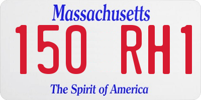 MA license plate 150RH1