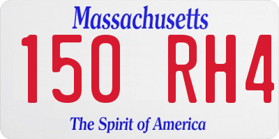 MA license plate 150RH4