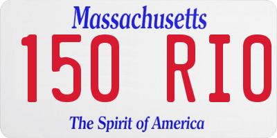 MA license plate 150RI0