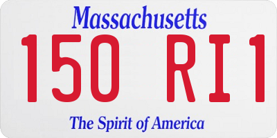 MA license plate 150RI1