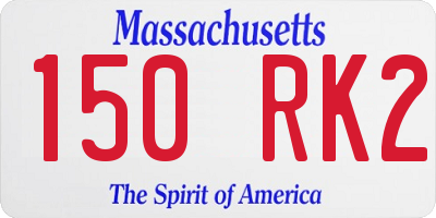 MA license plate 150RK2